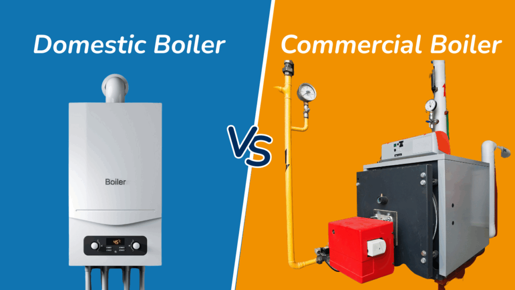 Domestic vs commercial boiler comparison showing why commercial boiler service requires specialist expertise in Scotland