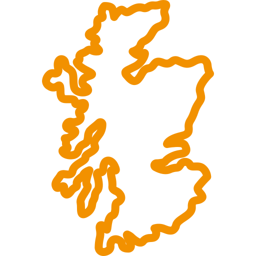 map-scotland Representation map of Scotland to show Thermal Care Scotland's Service Area